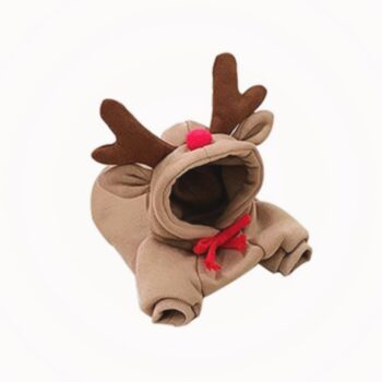 Warm Dog Winter Clothes Cute Fruit Dog Coat Hoodies Fleece Pet Dogs Costume Jacket for French Bulldog Chihuahua (Coffee,S)