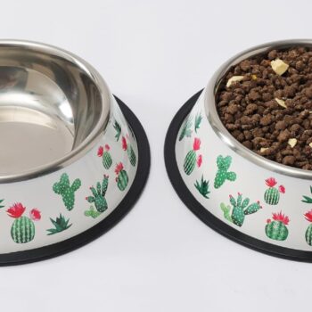Stainless Steel Dog Bowls, Food and Water Non Slip Anti Skid Stackable Pet Puppy Dishes for Small, Medium and Large Dogs (2 Pack)