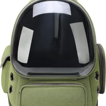 Cat Backpack Carrier for Cats and Small Dogs, Breathable Cat Bubble Backpack, Airline Approved Pet Travel Carrier for Hiking Camping Outdoor(Green)