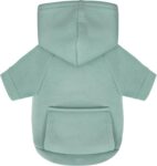Winter Dog Hoodie with Pockets - Solid Color Polycotton Sweatshirt for Small, Medium, and Large Dogs - Soft, Warm, Cozy Pet Clothing for Cold Weather - Ideal for Outdoor Walks.Cyan Cyan Blue-S